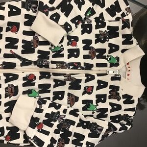 Marni Kids White and Black Graphic Shirt